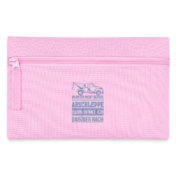 Abschleppdienst wenn ich nicht gerade abschleppe - Federtasche - Rosa - Vorne