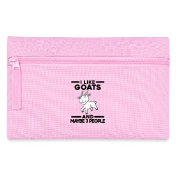 I like goats - goat - Pencil Case - pink - Front