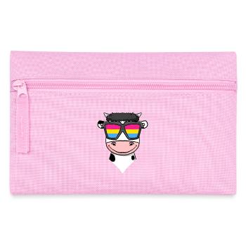 Pansexuell Kuh - Kuh mit Brille - Federtasche - Rosa - Vorne