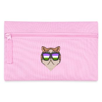 Genderqueer Lgbt Cat Exotic Shorthair Cat - Pencil Case - pink - Front