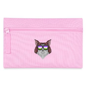 Genderqueer Lgbt Cat Maine Coon - Pencil Case - pink - Front