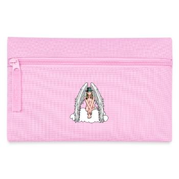 Domina himmlischer Engel nackte Frau erotisch sexy - Federtasche - Rosa - Vorne