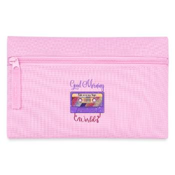 Retro Vintage 80's 90's Mixtape Kassette Teil - Federtasche - Rosa - Vorne