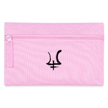 Neptun Astrologie Symbol - Federtasche - Rosa - Vorne