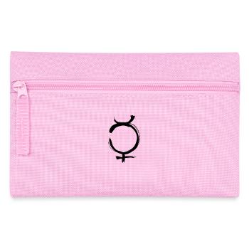 Merkur Astrologie Symbol - Federtasche - Rosa - Vorne