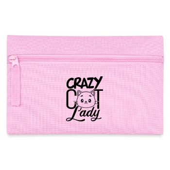 Cat-crazy girl - Pencil Case - pink - Front