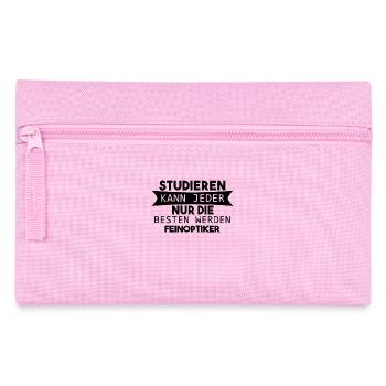 Feinoptiker lustiger Spruch - Federtasche - Rosa - Vorne