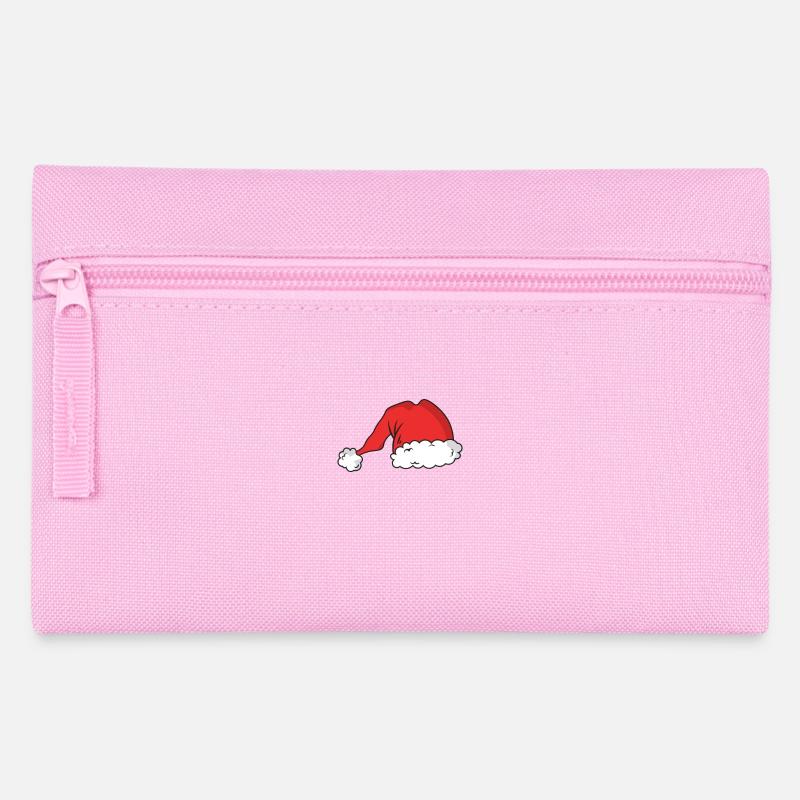 Weihnachtsmannmütze Nikolausmütze - Federtasche - Rosa