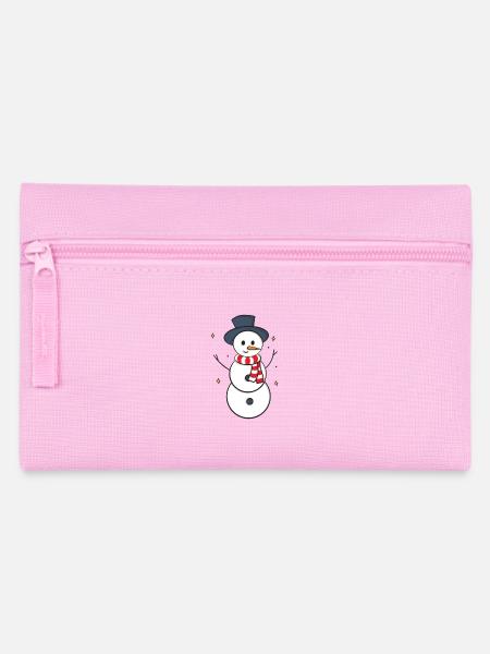 Schneemann - Federtasche - Rosa