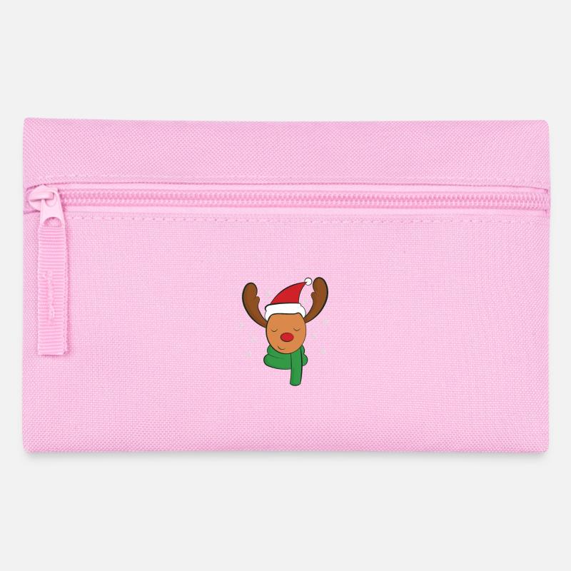 Elch Weihnachten - Federtasche - Rosa