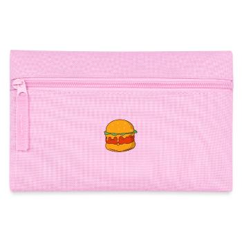 Burger Cheeseburger Fast Food Zeichnung - Federtasche - Rosa - Vorne