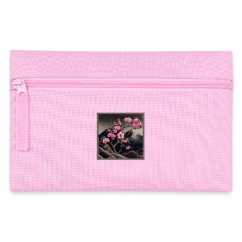 Vintage Japanese Sakura Cherry Blossom Temple - Pencil Case - pink - Front