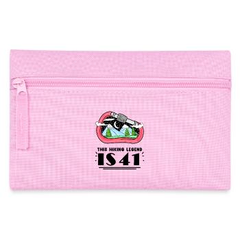 41. Geburtstag Berge 41 Jahre alt Berg Wandern - Federtasche - Rosa - Vorne