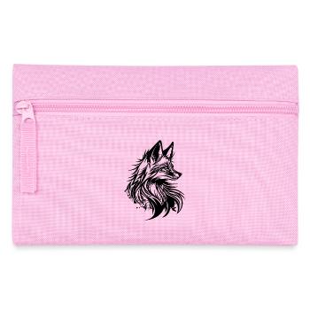 Little Cunning Fox Portrait Tattoo Ink - Pencil Case - pink - Front
