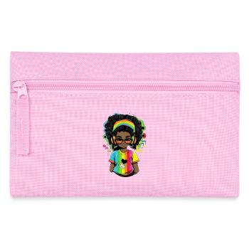 Leuchtender Reggae-Pullover mit Rainbow-Design - Federtasche - Rosa - Vorne