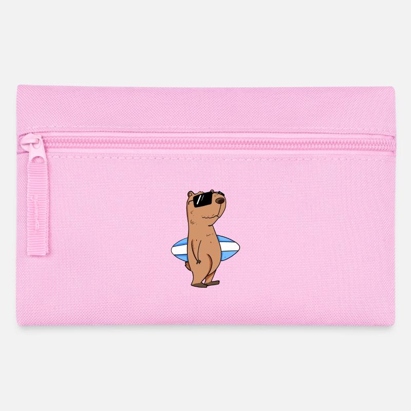 Capybara capybara surfer motif - Pencil Case - pink