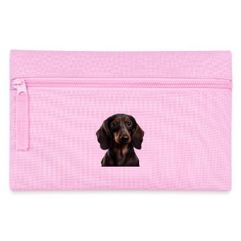 Rauhaardackel Dachshund Hund Hunde Welpe Dackel - Federtasche - Rosa - Vorne