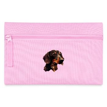 Rauhaardackel Dachshund Hund Hunde Welpe Dackel - Federtasche - Rosa - Vorne