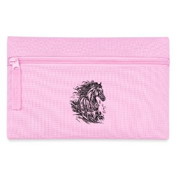 Galloping stallion with elegant mane in the wind - Pencil Case - pink - Front