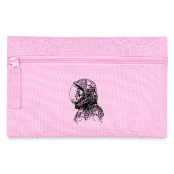 Vintager Kosmonaut mit geschlossenem Helm - Federtasche - Rosa - Vorne