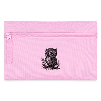 Süsser kleiner vintager Kautz auf einem Ast - Federtasche - Rosa - Vorne
