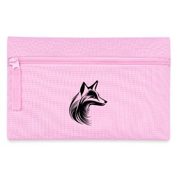 Beau portrait de renard tatoué - Trousse - rose - Devant