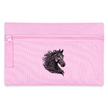Galloping stallion with elegant mane in the wind - Pencil Case - pink - Front
