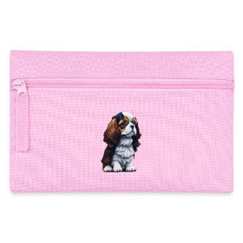 Cavalier King Charles Spaniel Dog Puppy - Pencil Case - pink - Front