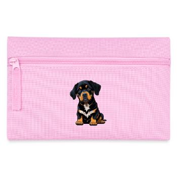 Rottweiler Hund Welpe - Federtasche - Rosa - Vorne