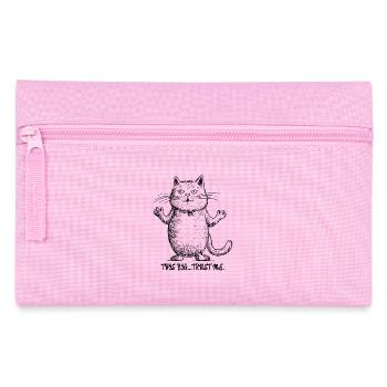 So big... Believe Me: Show-Off Cartoon Cat - Pencil Case - pink - Front