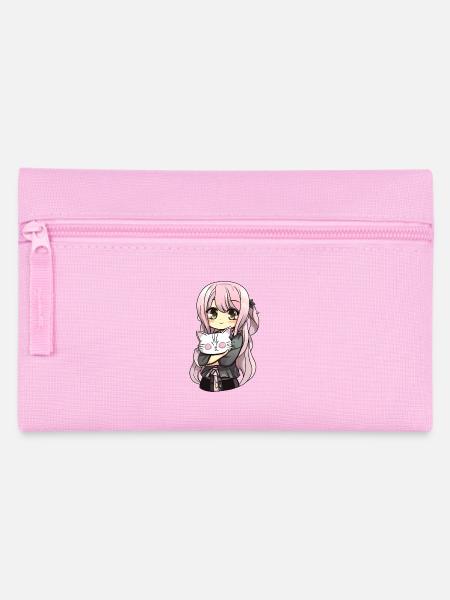 Anime Katzen Kawaii Teen Otaku Mädchen Mit Katze - Federtasche - Rosa