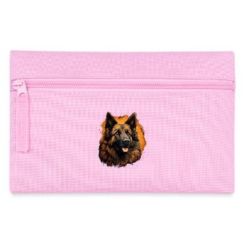 Belgian Shepherd Dog Dog Breed Face - Pencil Case - pink - Front