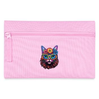 Chat Hippie 60s 70s - Trousse - rose - Devant