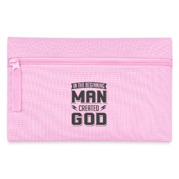 Atheist Man Created God Anti Religion Agnostiker - Federtasche - Rosa - Vorne