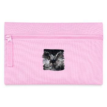 Eulen Kauz Owl Uhu Nachteule Eule - Federtasche - Rosa - Vorne