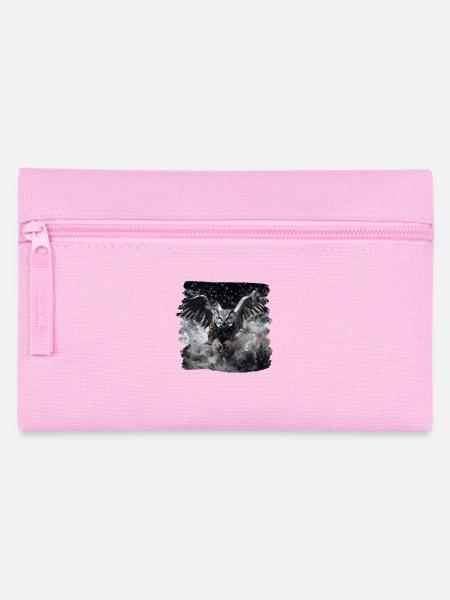 Eulen Kauz Owl Uhu Nachteule Eule - Federtasche - Rosa