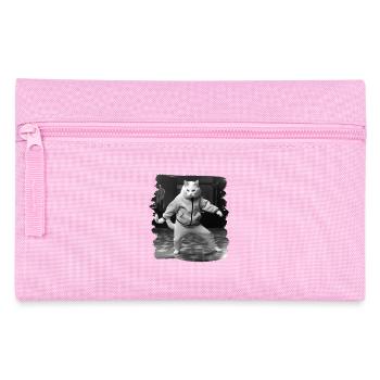 Katzen Katze Katzenliebhaber lustiges Katzen - Federtasche - Rosa - Vorne