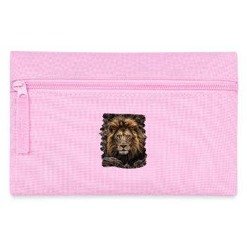 Löwen realistic Löwe - Federtasche - Rosa - Vorne