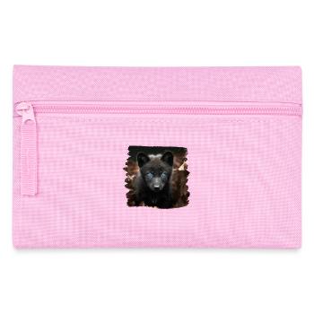 Wolves realistic wolf - Pencil Case - pink - Front
