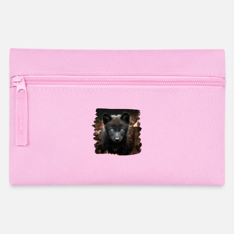 Wölfe realistic Wolf - Federtasche - Rosa