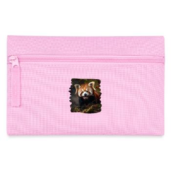 Little Panda realistic Red Panda Pandas - Pencil Case - pink - Front