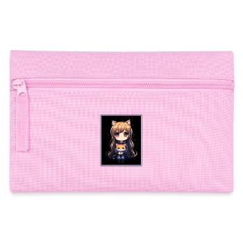 Kawaii Girl Anime Manga Girl Cat - Trousse - rose - Devant