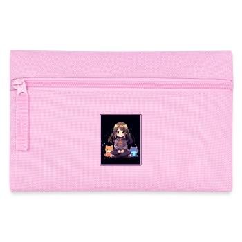 Kawaii Girl Anime Manga Girl Cat - Trousse - rose - Devant