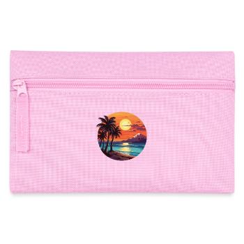 Island Tropical Beach Sunset - Pencil Case - pink - Front