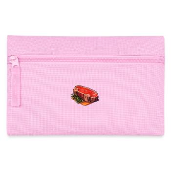 Steak Meat Food - Pencil Case - pink - Front