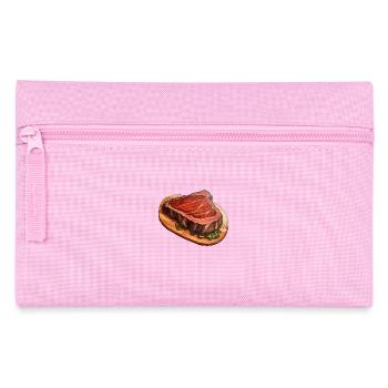 Steak Fleisch Essen - Federtasche - Rosa - Vorne