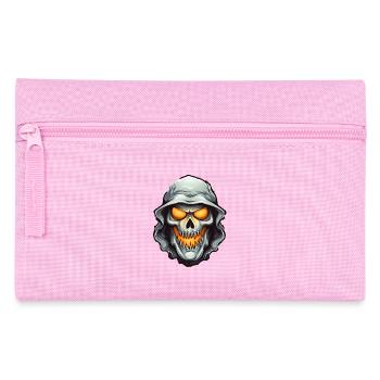 Skull Skeleton Halloween - Pencil Case - pink - Front