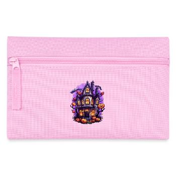 Comic Halloween Haunted House - Pencil Case - pink - Front