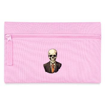 Skelett Halloween Geschäftsmann - Federtasche - Rosa - Vorne