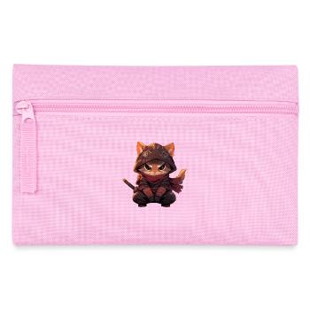 Asia Cat Japanese Samurai Samurai - Pencil Case - pink - Front